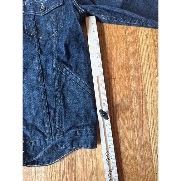 Levis Denim Trucker Jacket Dark Wash Medium Size M - Picture 4 of 15